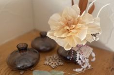 「かんな屑でつくるバレンタイン風ブーケ」