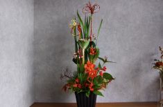 和の庭園風 お正月フラワーアレンジメント